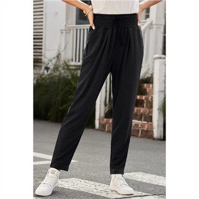 Pants Harem Poced Waist Mwg Du