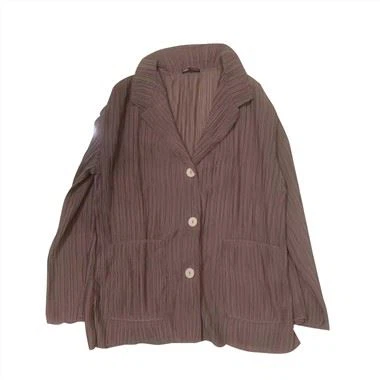 Crys Satin Blazer Pleated Merched