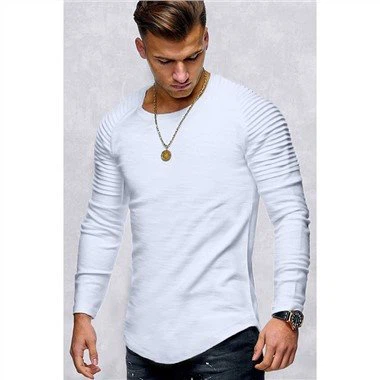 Gwyn Slim Fit Asen Raglan Llawes Dynion Top