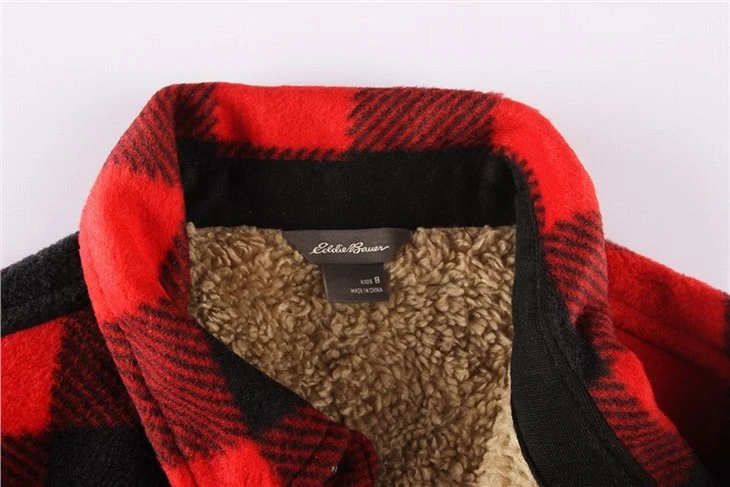 Kids Boy's Sherpa Plaid Shirts Tops